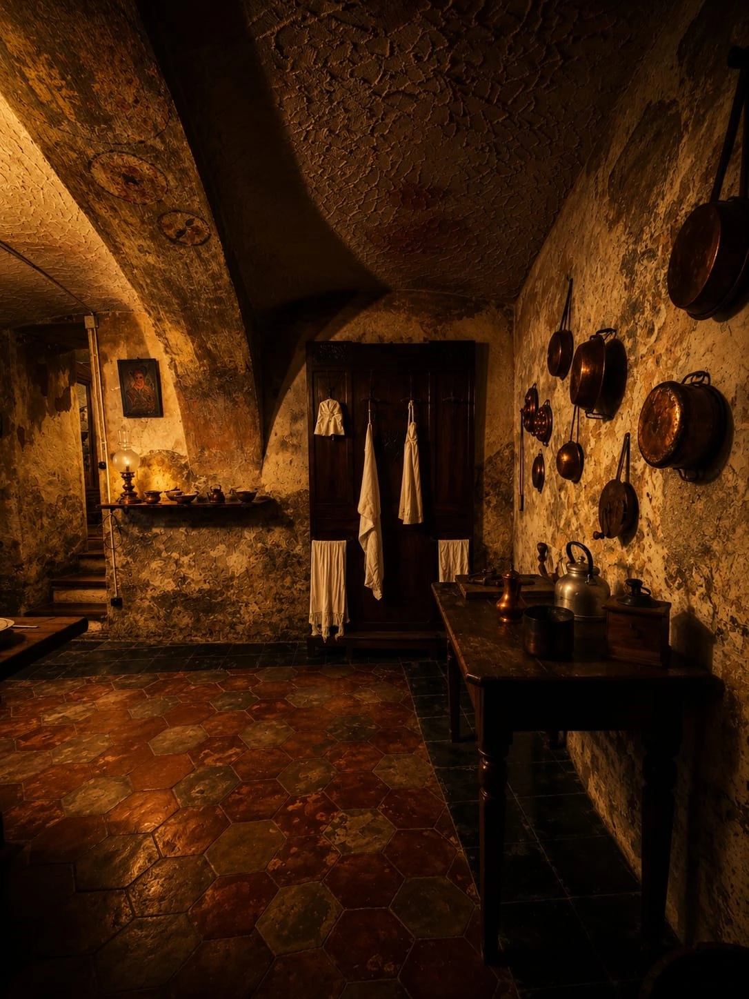 Il Palais Villar Focchiardo - Cucina piano terra - Pentole in rame